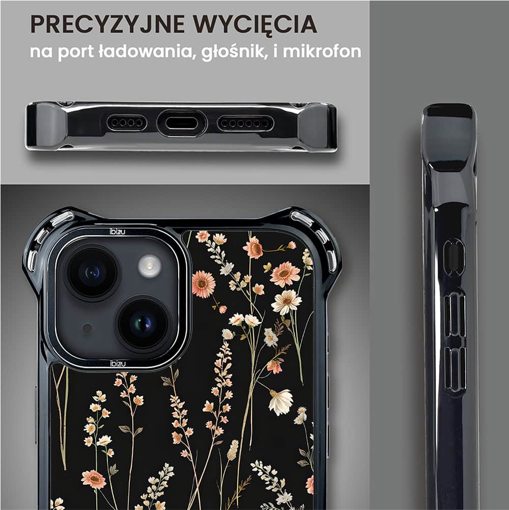 Etui do iPhone 14 Plus, Ibizu DropGuard Ultra z MagSafe, Pastel Bloom, Północny ogród