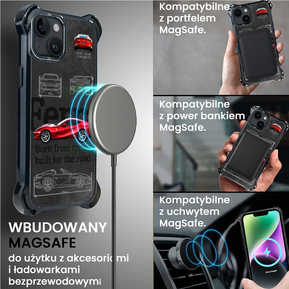 Etui do iPhone 14 Plus, Ibizu DropGuard Ultra z MagSafe, TechDrive, 812 Superfast