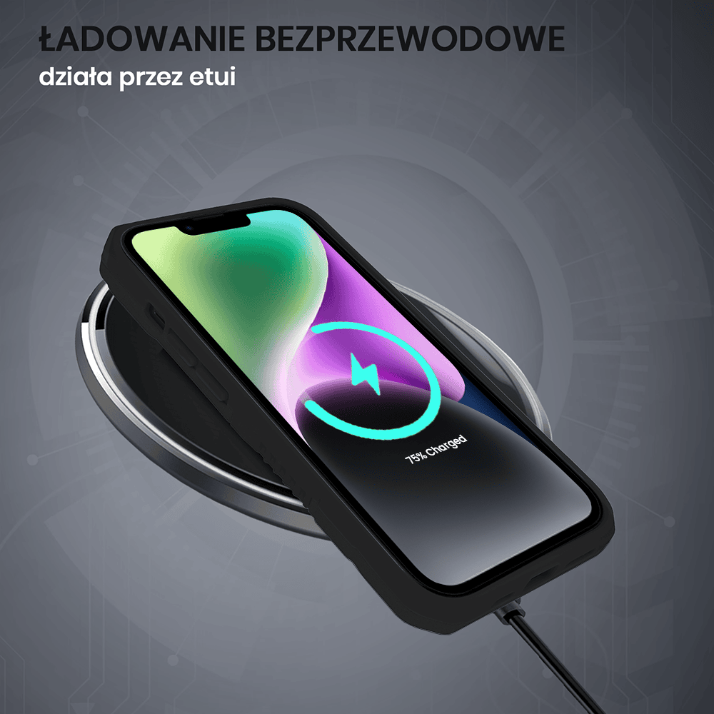 Etui do iPhone 14 MagSafe Slide Camera Stand pancerne, osłona kamery z podstawką, czarne