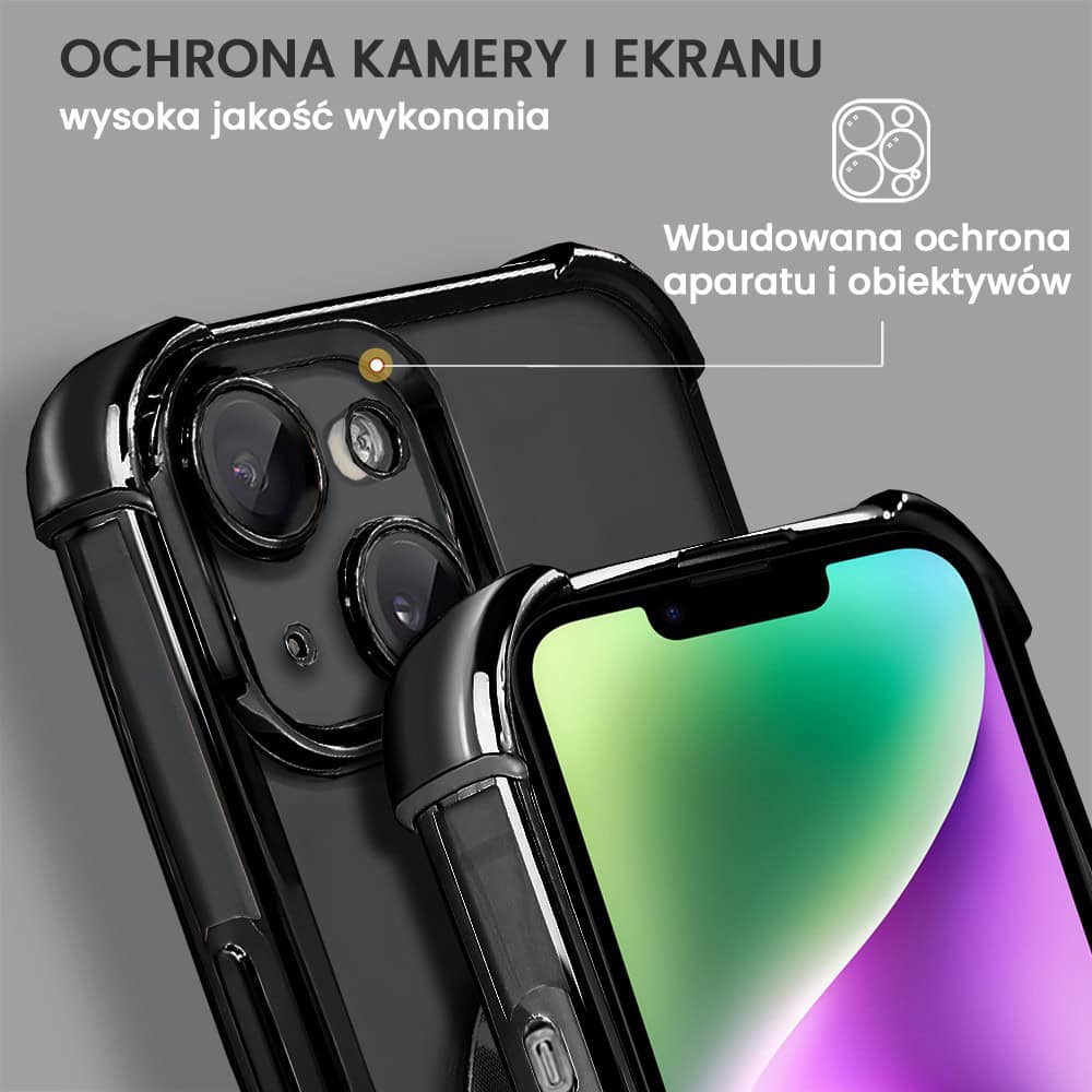 Etui do iPhone 14 Magsafe Luxury Anti-Shock Lens Protect, czarne (OUTLET)