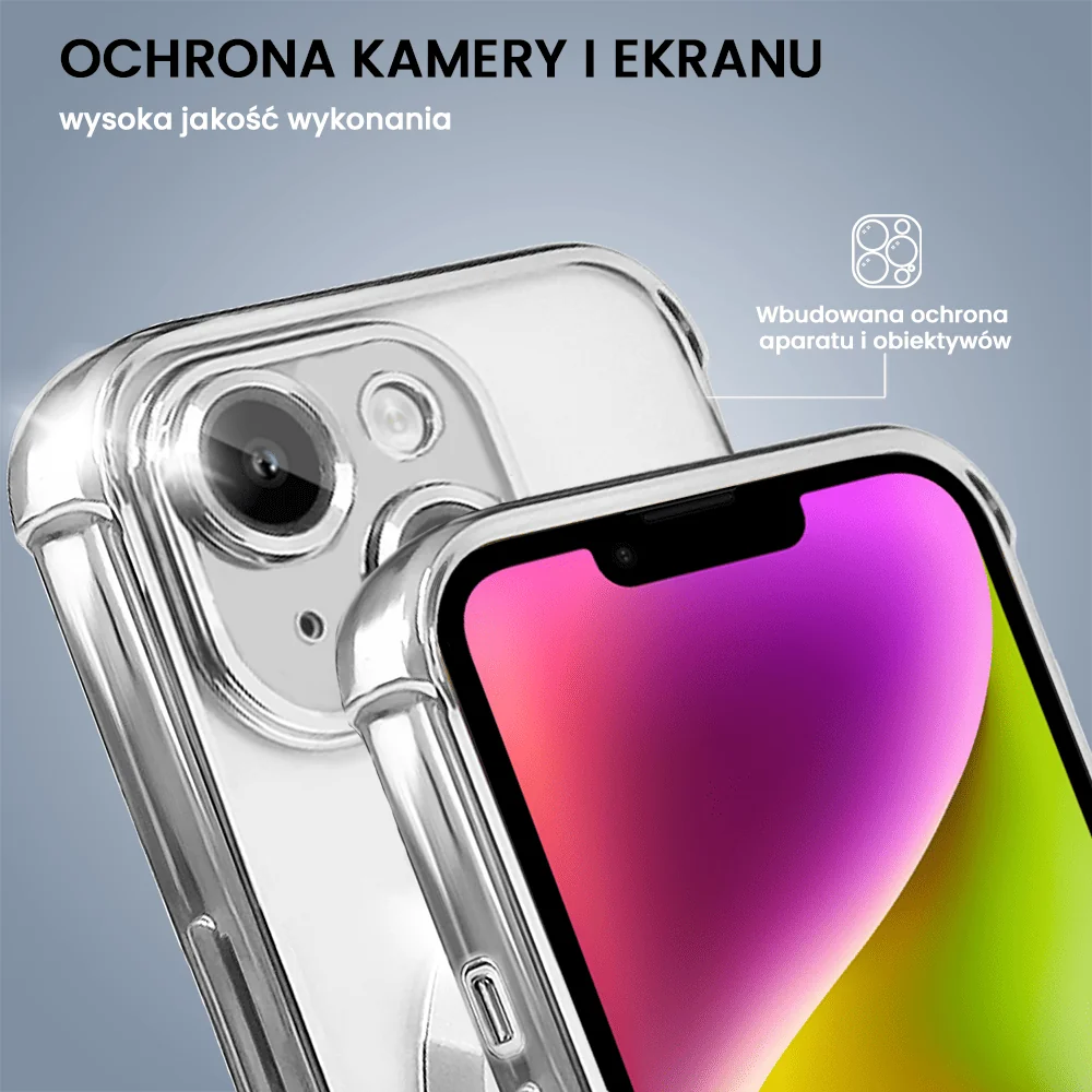 Etui do iPhone 14 Magsafe Luxury Anti-Shock Lens Protect, srebrne