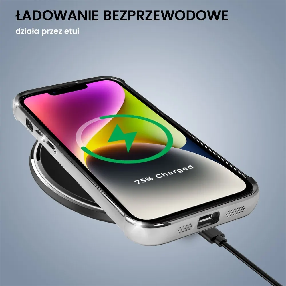 Etui do iPhone 14 Magsafe Luxury Anti-Shock Lens Protect, srebrne