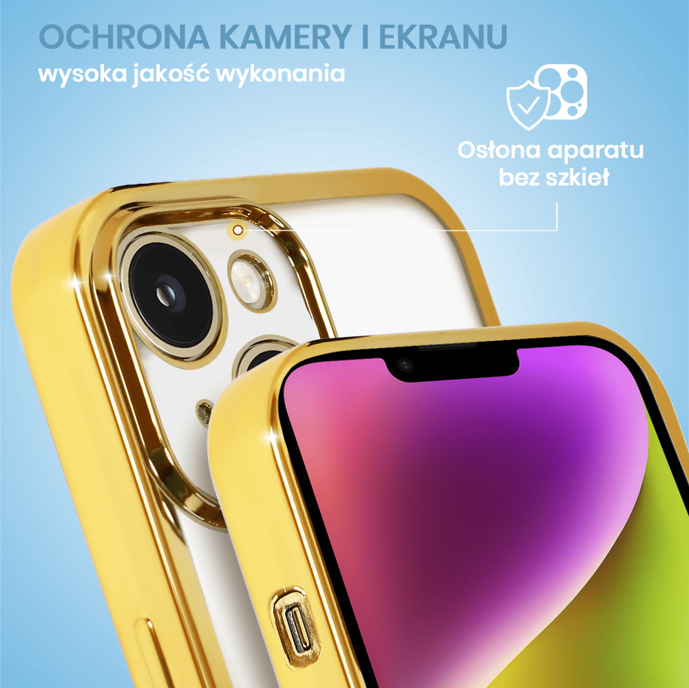 Etui do iPhone 14 Plus Magsafe Slim Crossbody, jak torebka, złote