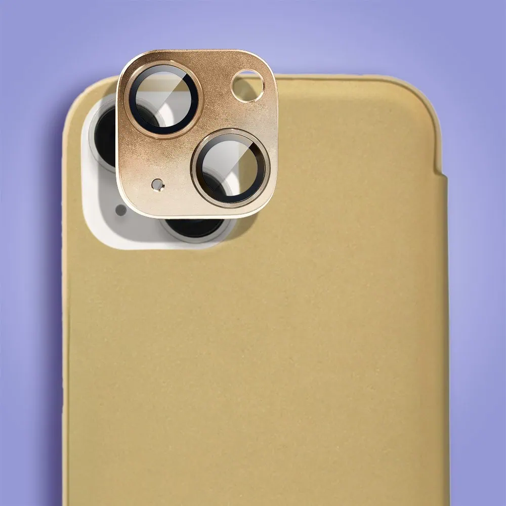 Etui do iPhone 14 Mirror View zamykane typu książka, eleganckie lustrzane, złote