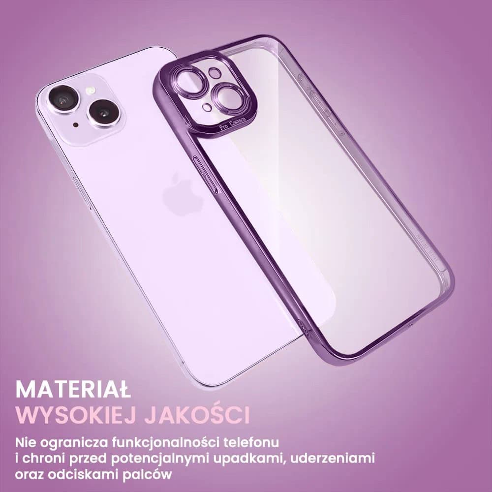 Etui do iPhone 14 Plus Camera High PRO z osłoną kamery, purpurowe