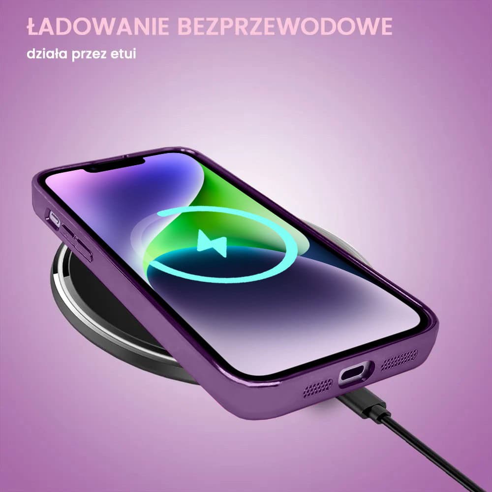 Etui do iPhone 14 Plus Camera High PRO z osłoną kamery, purpurowe