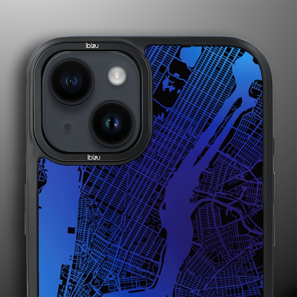 Etui do iPhone 14 Plus IBIZU DropGuard Matt z MagSafe, Mapy Świata, New York