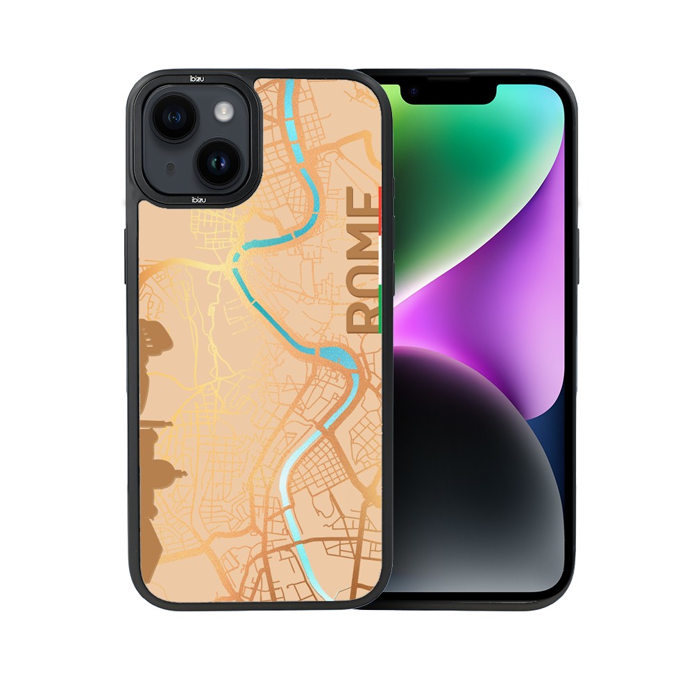 Etui do iPhone 14 Plus IBIZU DropGuard Matt z MagSafe, Mapy Świata, Rome