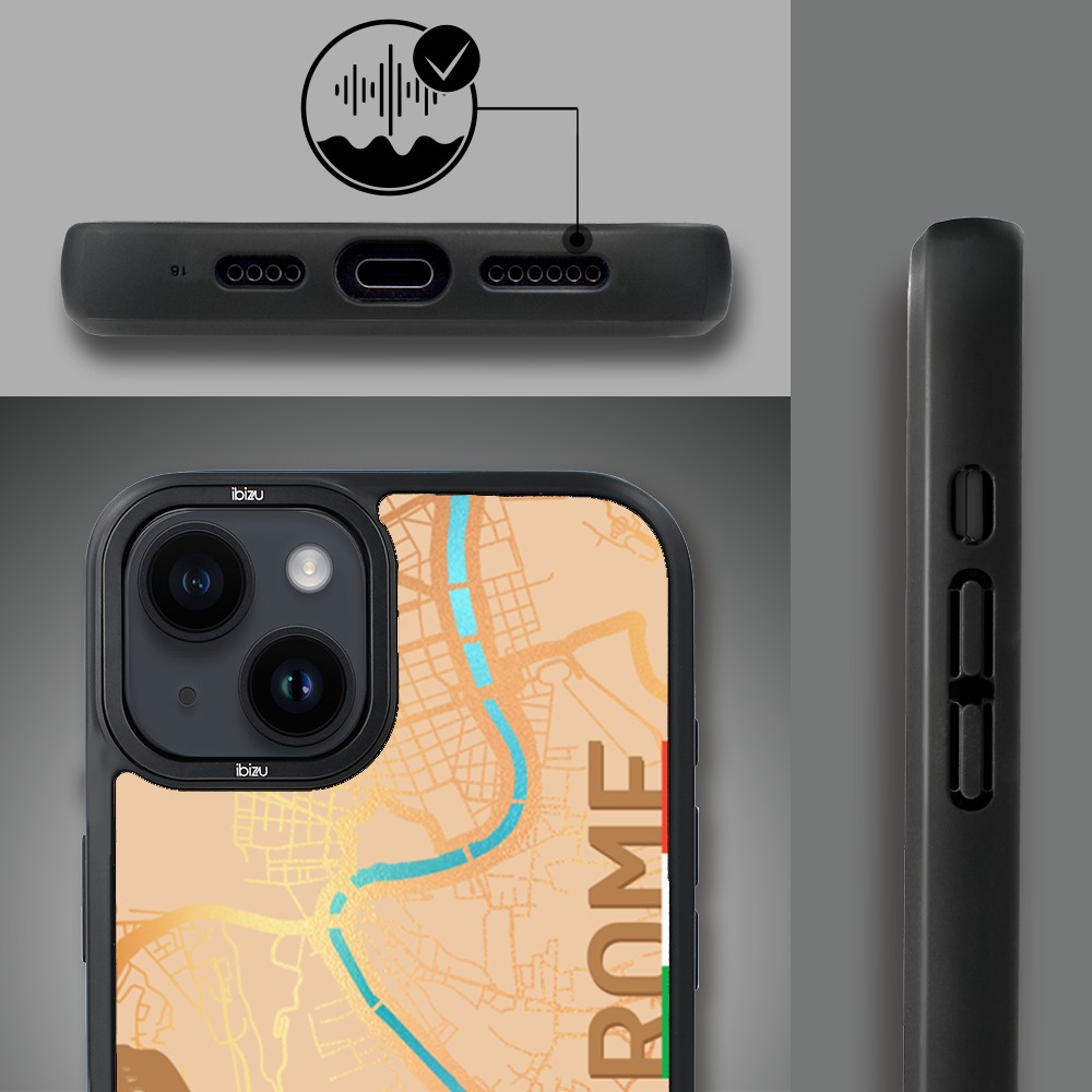 Etui do iPhone 14 Plus IBIZU DropGuard Matt z MagSafe, Mapy Świata, Rome