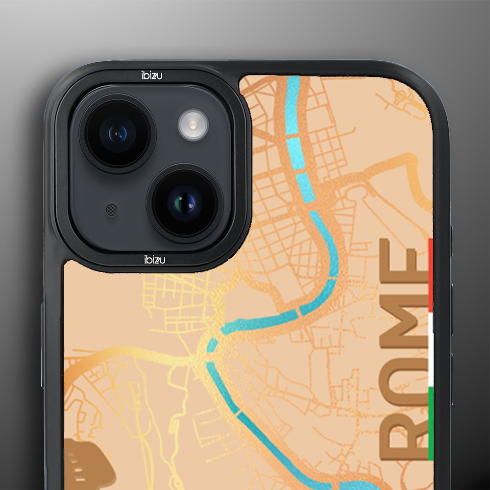 Etui do iPhone 14 Plus IBIZU DropGuard Matt z MagSafe, Mapy Świata, Rome