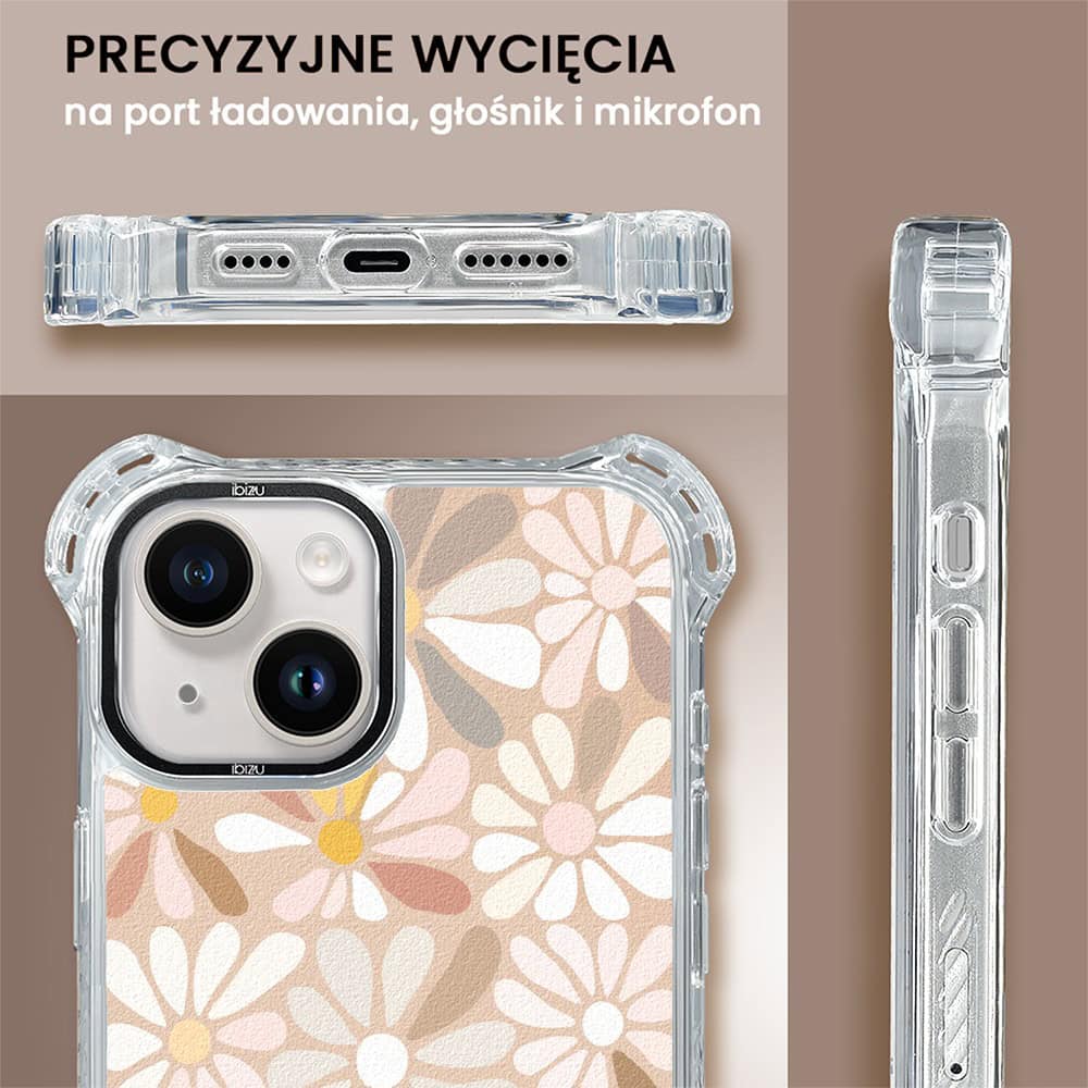 Etui do iPhone 14 Plus, Ibizu DropGuard Ultra z MagSafe, Boho, Kwiaty vintage