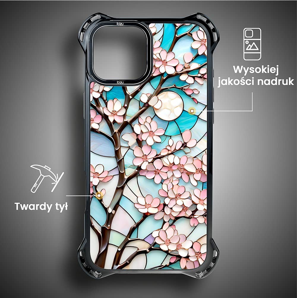 Etui do iPhone 14 Plus, Ibizu DropGuard Ultra z MagSafe, Barwy Szkła, Księżycowa Wiśnia