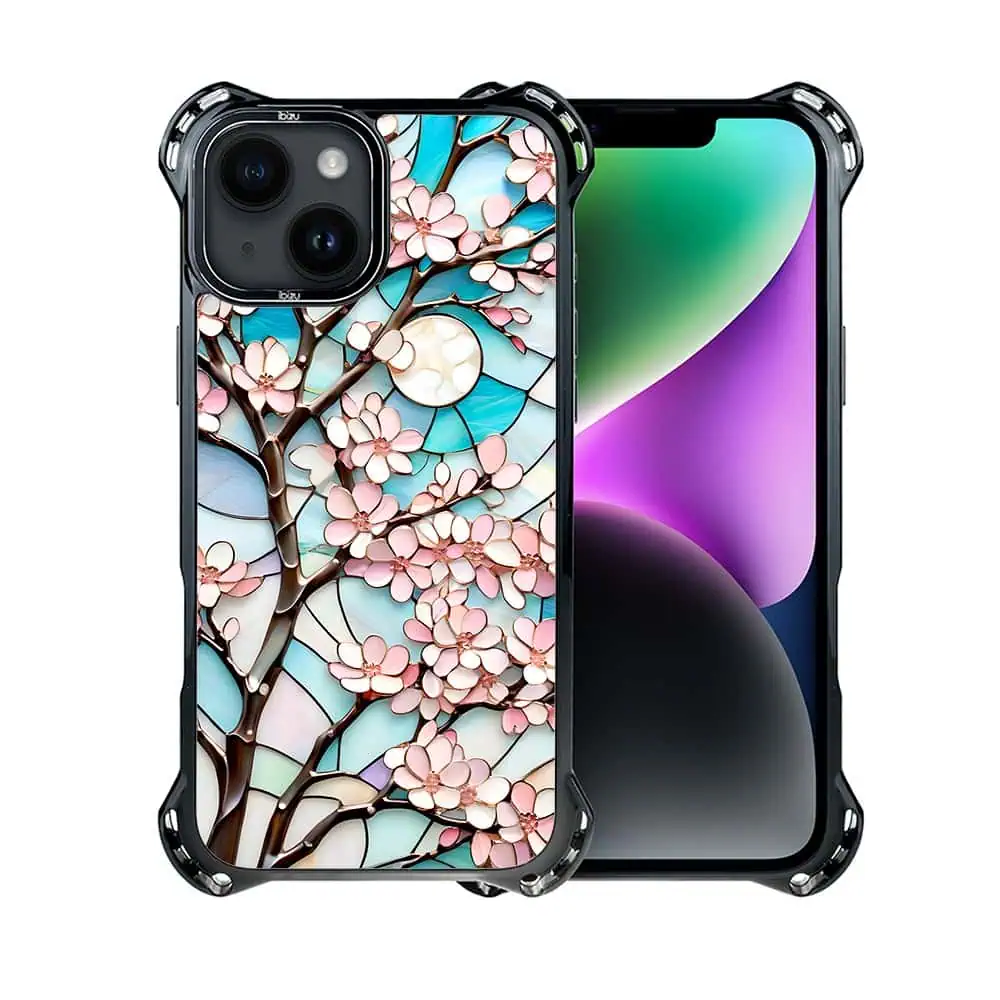 Etui do iPhone 14 Plus, Ibizu DropGuard Ultra z MagSafe, Barwy Szkła, Księżycowa Wiśnia