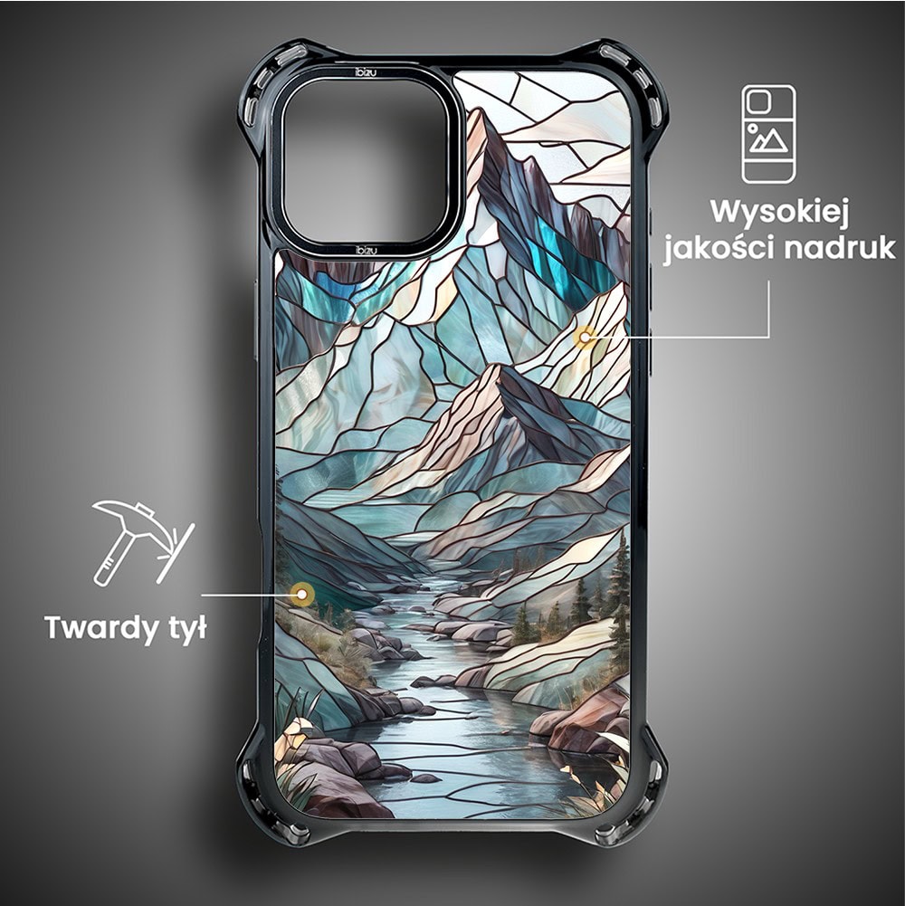 Etui do iPhone 14, Ibizu DropGuard Ultra z MagSafe, Barwy Szkła, Górski Potok