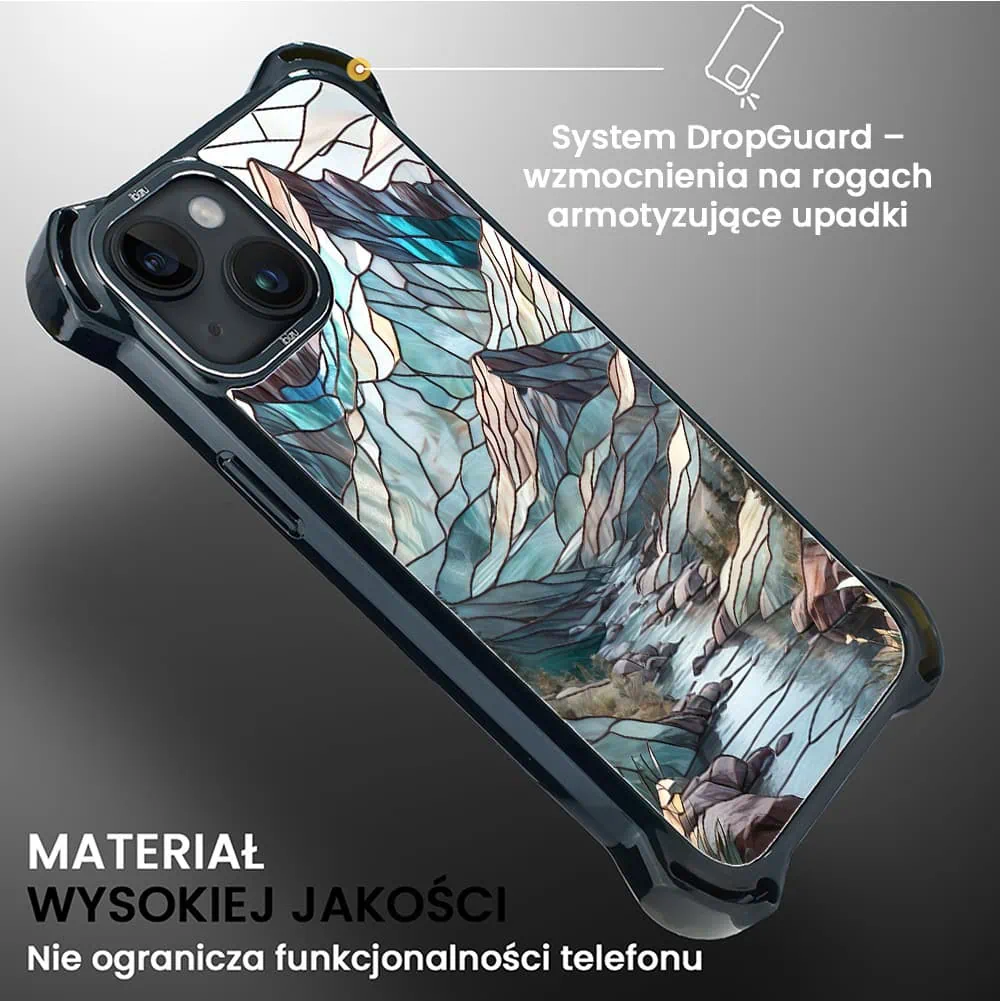 Etui do iPhone 14, Ibizu DropGuard Ultra z MagSafe, Barwy Szkła, Górski Potok