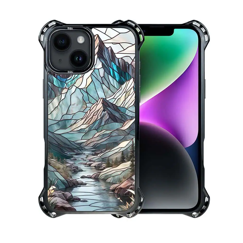 Etui do iPhone 14, Ibizu DropGuard Ultra z MagSafe, Barwy Szkła, Górski Potok