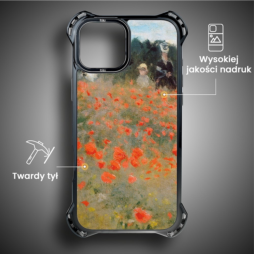 Etui do iPhone 14 Plus, Ibizu DropGuard Ultra z MagSafe, Claude Monet, pole maków