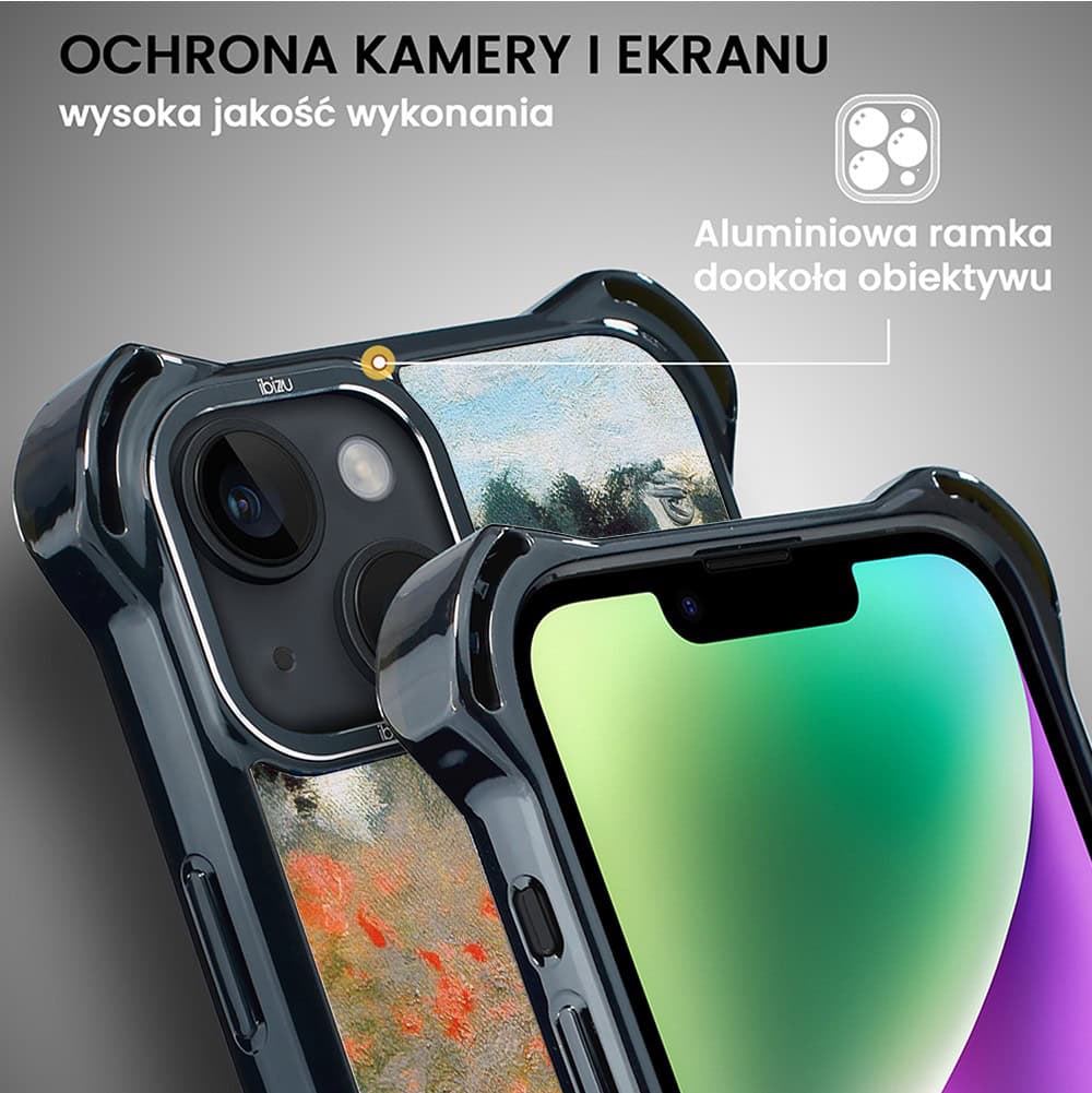 Etui do iPhone 14 Plus, Ibizu DropGuard Ultra z MagSafe, Claude Monet, pole maków