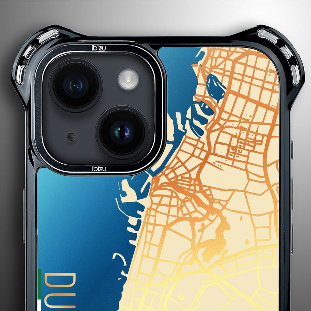 Etui do iPhone 14 Plus, Ibizu DropGuard Ultra z MagSafe, Mapy Świata, Dubai