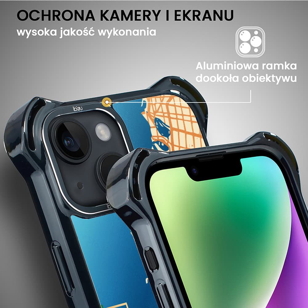 Etui do iPhone 14 Plus, Ibizu DropGuard Ultra z MagSafe, Mapy Świata, Dubai