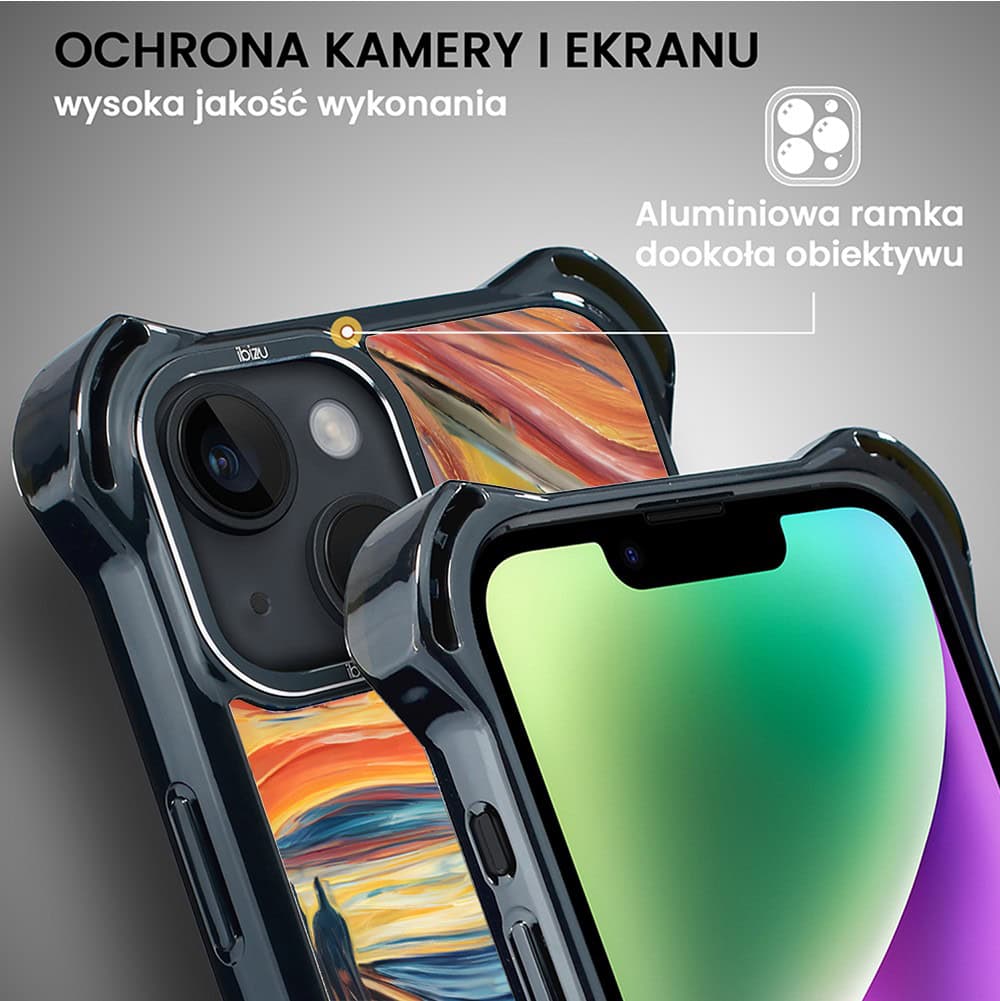Etui do iPhone 14 Plus, Ibizu DropGuard Ultra z MagSafe, Edvard Munch, krzyk kota