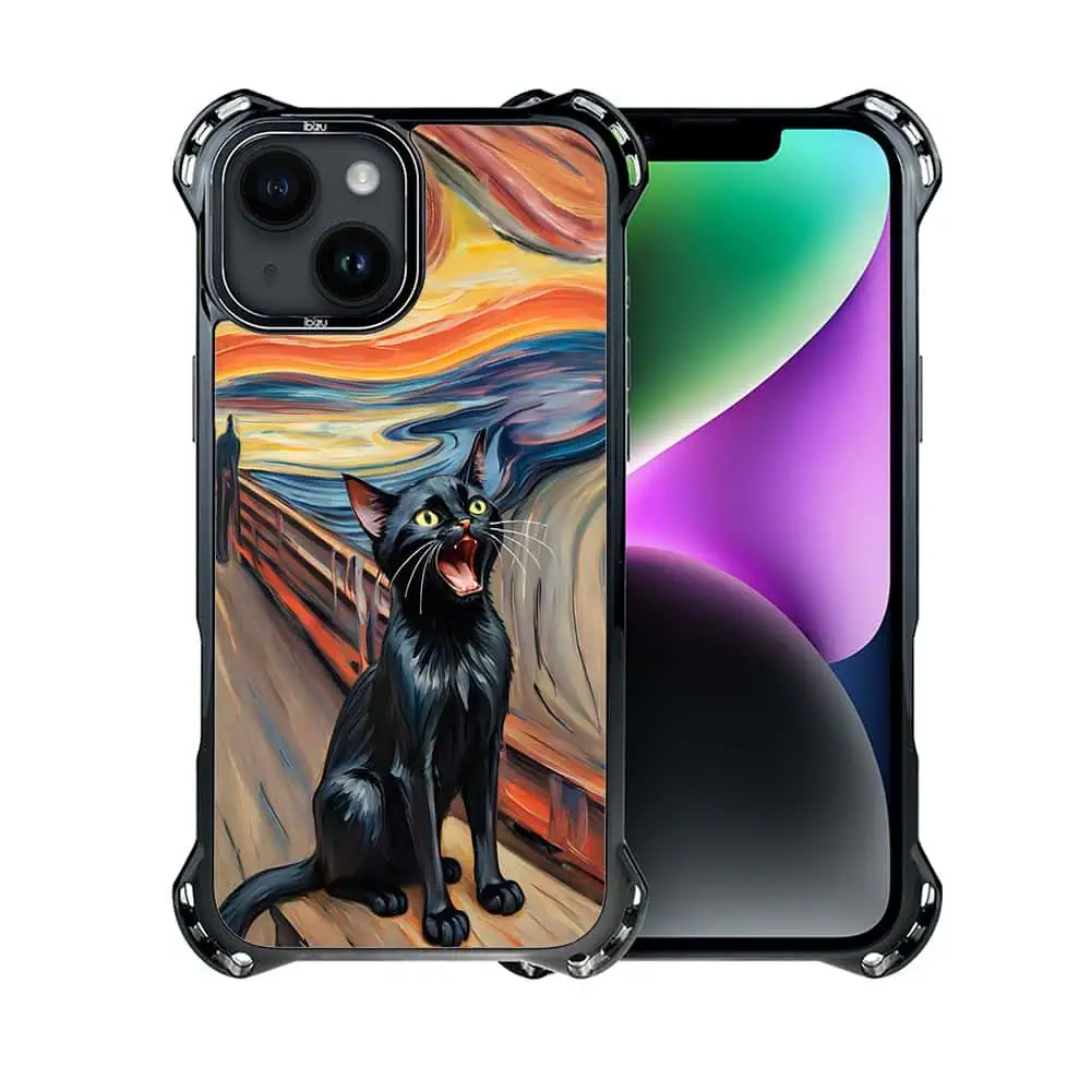Etui do iPhone 14 Plus, Ibizu DropGuard Ultra z MagSafe, Edvard Munch, krzyk kota