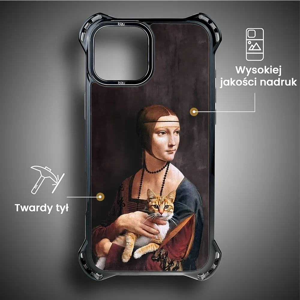 Etui do iPhone 14 Plus, Ibizu DropGuard Ultra z MagSafe, Leonardo Da Vinci, dama z kotem