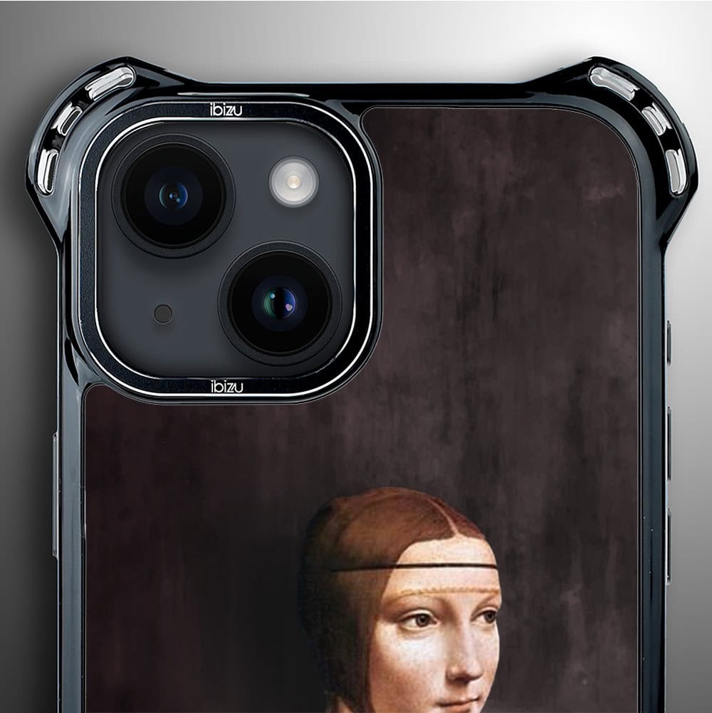 Etui do iPhone 14 Plus, Ibizu DropGuard Ultra z MagSafe, Leonardo Da Vinci, dama z kotem