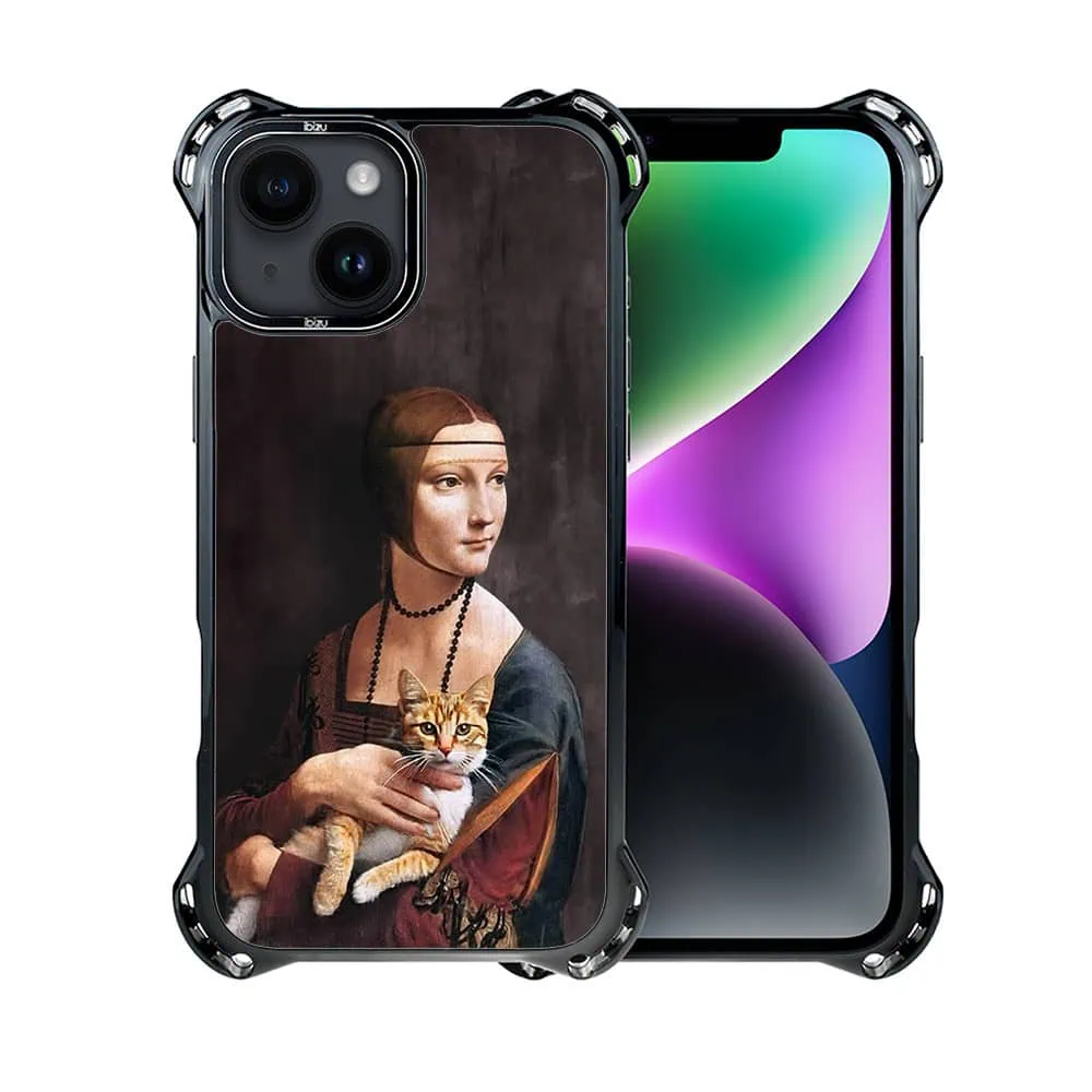 Etui do iPhone 14 Plus, Ibizu DropGuard Ultra z MagSafe, Leonardo Da Vinci, dama z kotem