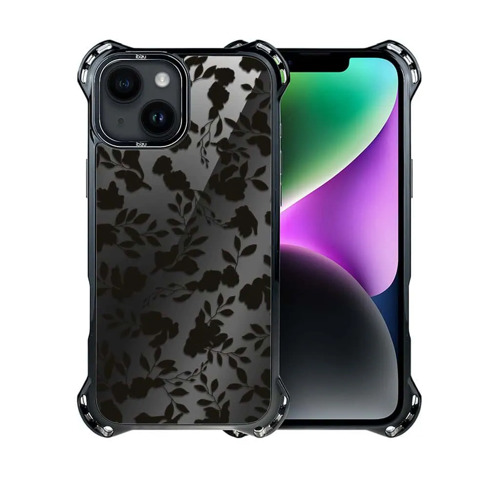 Etui do iPhone 14, Ibizu DropGuard Ultra z MagSafe, Midnight, Cienie liści