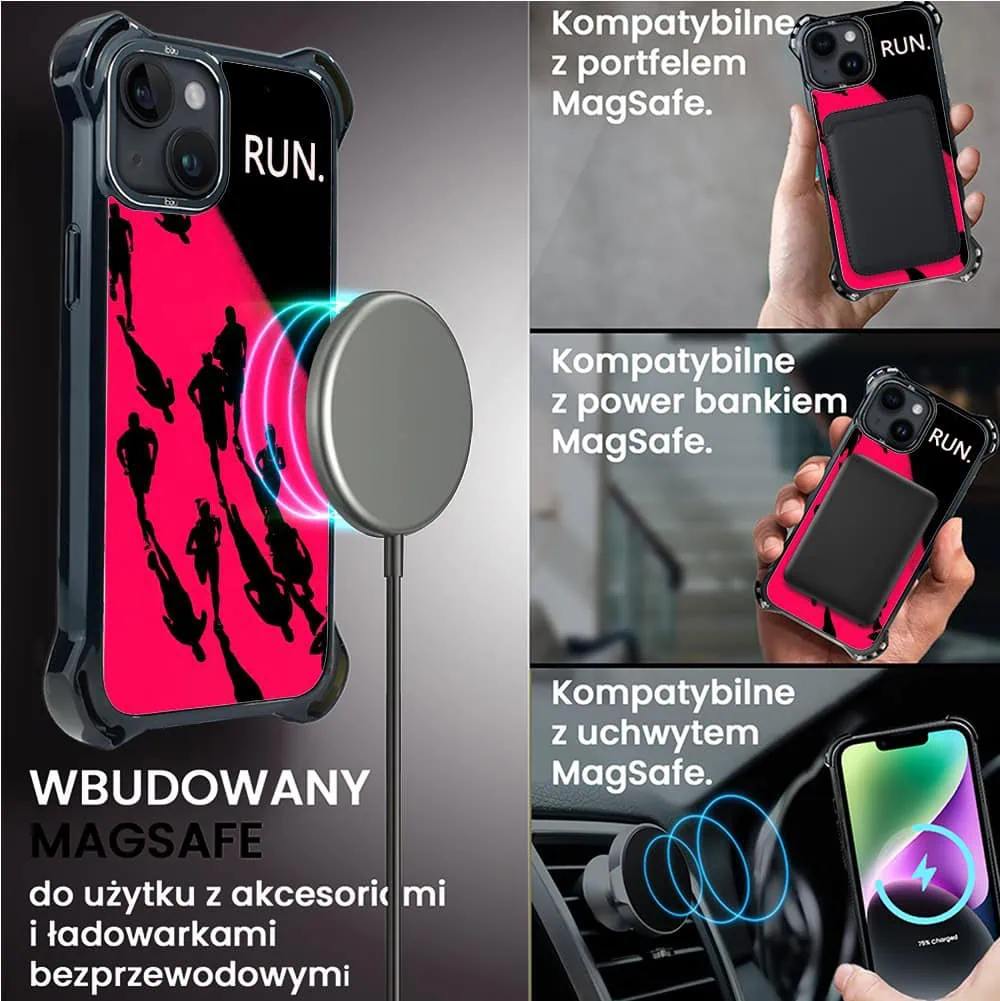 Etui do iPhone 14 Plus, Ibizu DropGuard Ultra z MagSafe, #Move, Nocny maraton
