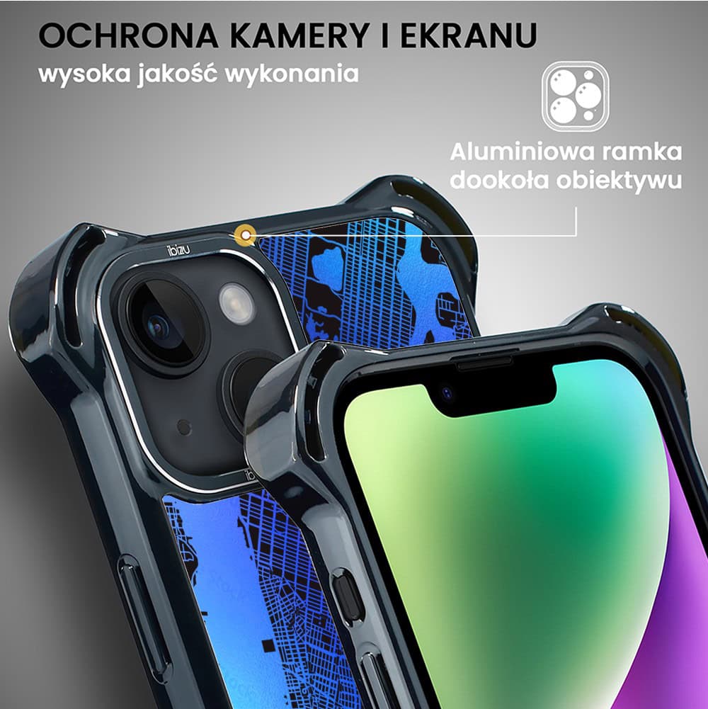 Etui do iPhone 14, Ibizu DropGuard Ultra z MagSafe, Mapy Świata, New York