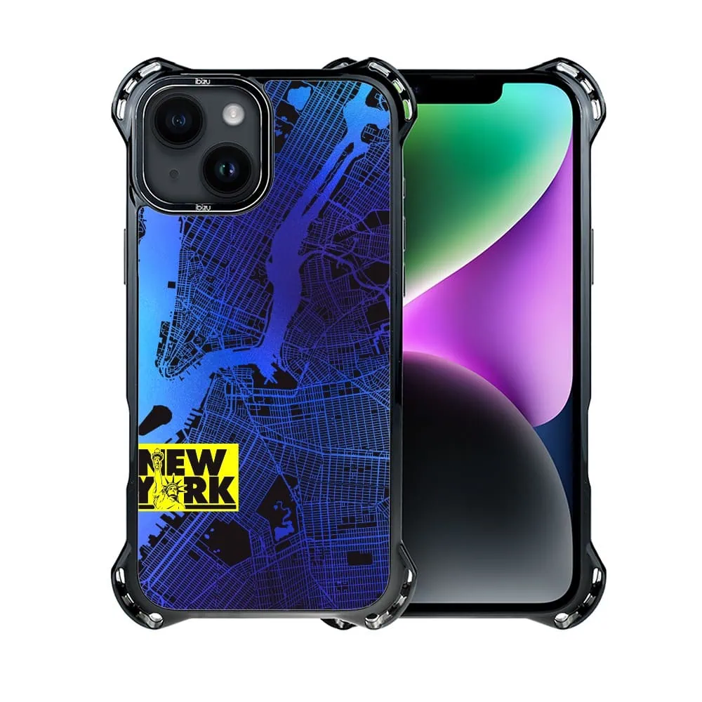 Etui do iPhone 14, Ibizu DropGuard Ultra z MagSafe, Mapy Świata, New York