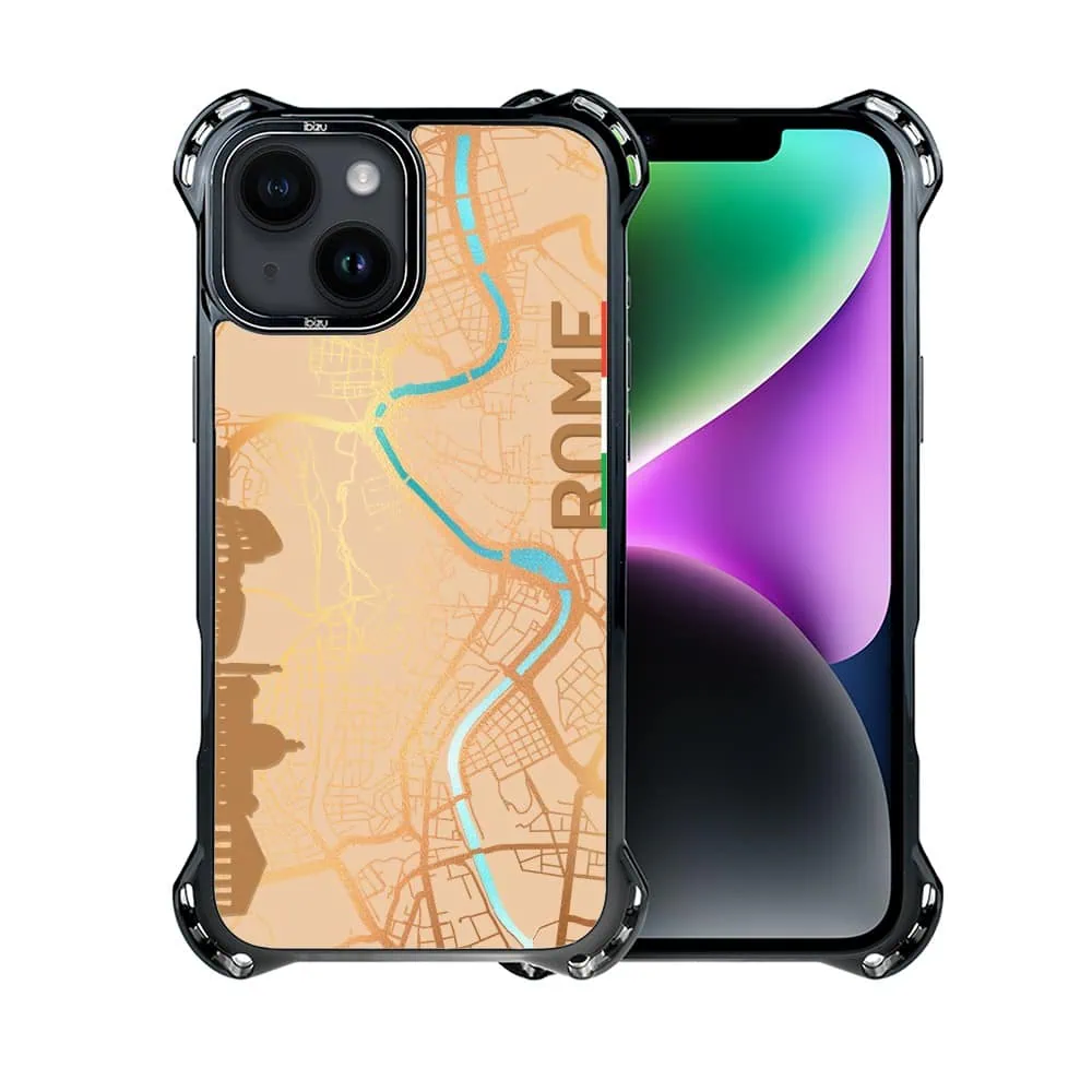 Etui do iPhone 14 Plus, Ibizu DropGuard Ultra z MagSafe, Mapy Świata, Rome