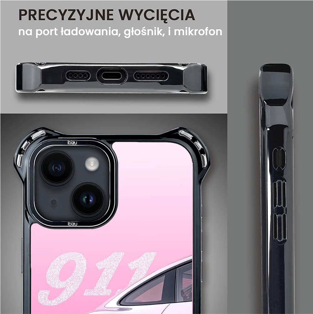 Etui do iPhone 14, Ibizu DropGuard Ultra z MagSafe, TechDrive, 911 różowe