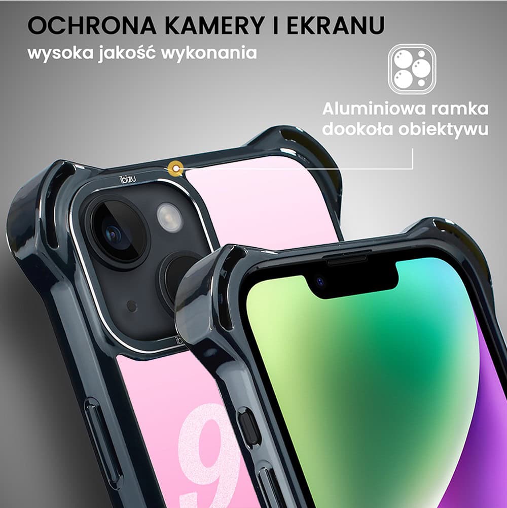 Etui do iPhone 14, Ibizu DropGuard Ultra z MagSafe, TechDrive, 911 różowe