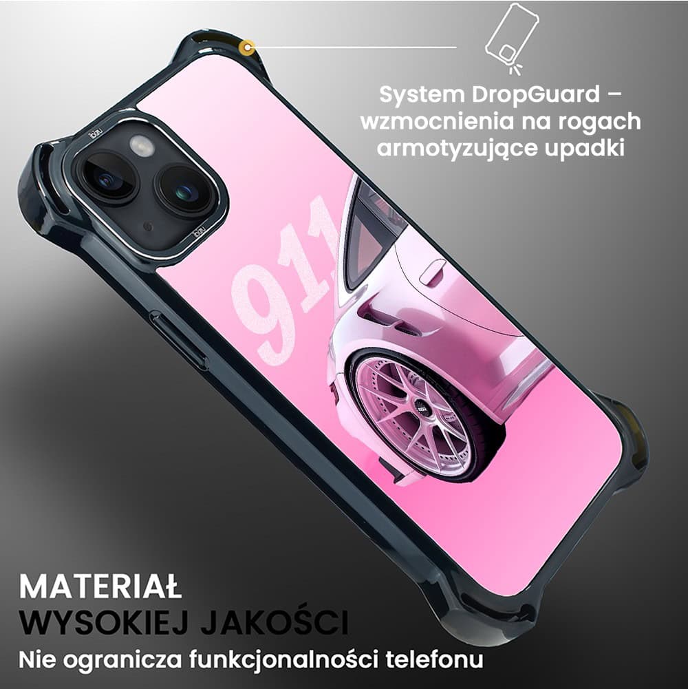 Etui do iPhone 14, Ibizu DropGuard Ultra z MagSafe, TechDrive, 911 różowe