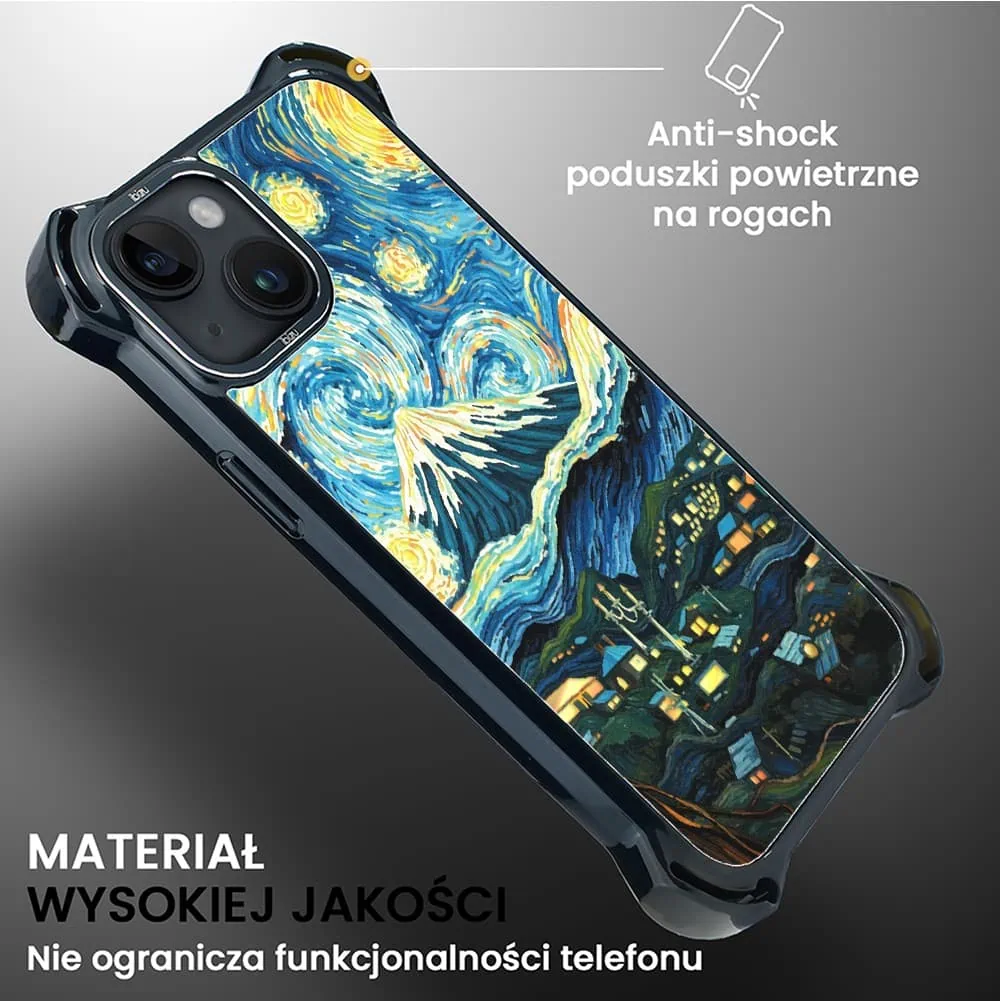 Etui do iPhone 14 Plus, Ibizu DropGuard Ultra z MagSafe, Van Gogh, gwieździsta noc