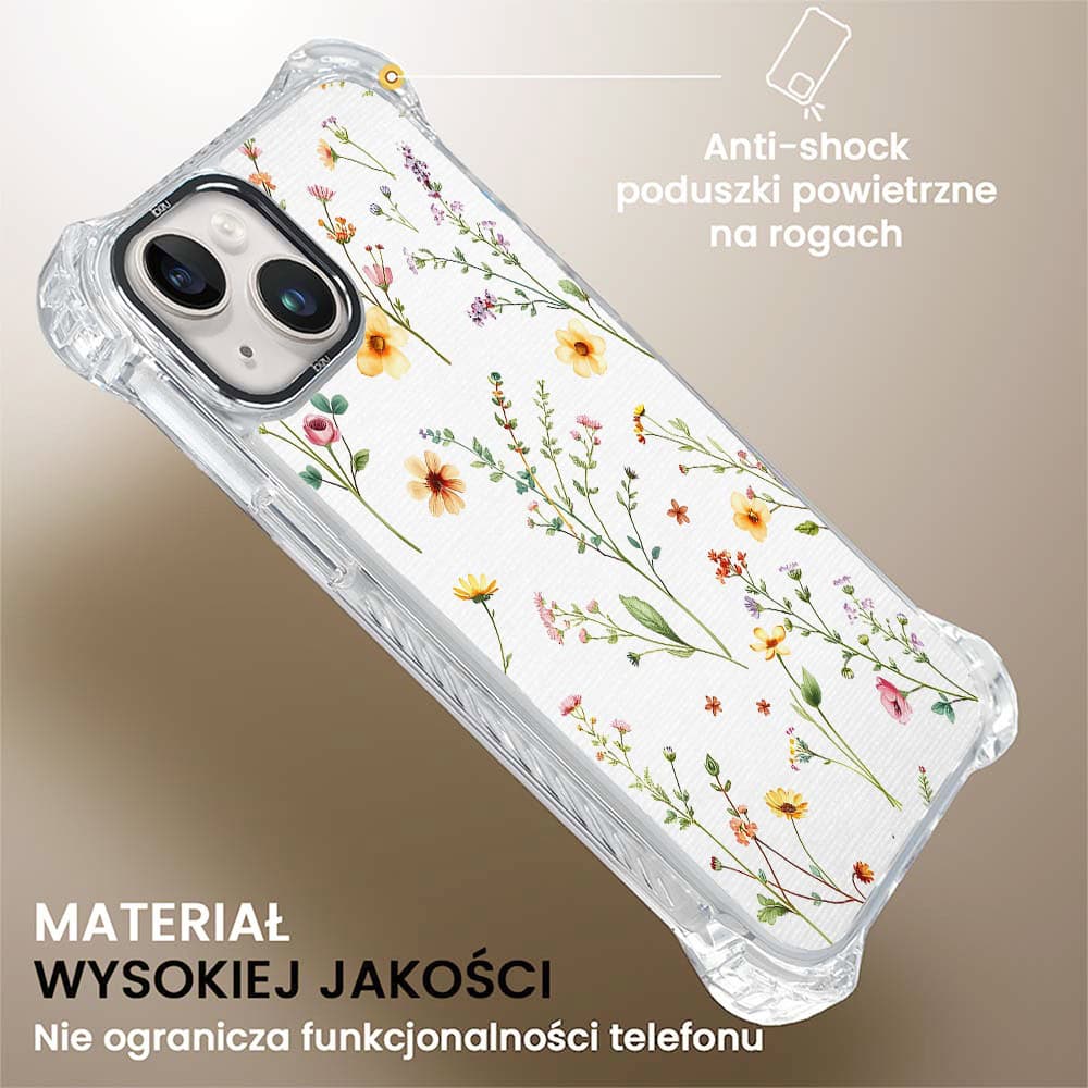 Etui do iPhone 14 Plus, Ibizu DropGuard Ultra z MagSafe, Pastel Bloom, Letni bukiet