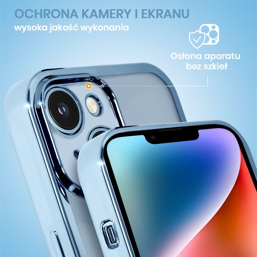 Etui do iPhone 14 Plus Magsafe Slim Crossbody, jak torebka, niebieskie