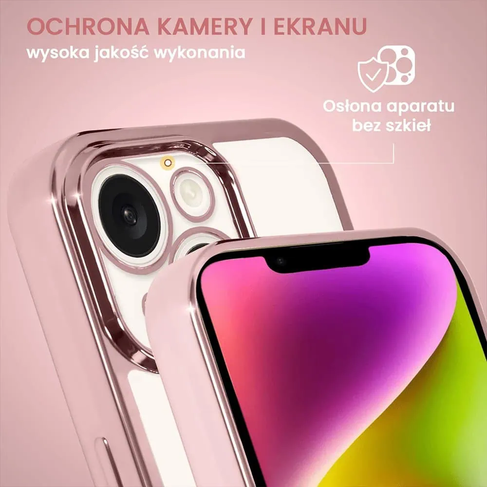 Etui do iPhone 14 Plus Magsafe Slim Crossbody, jak torebka, różowe