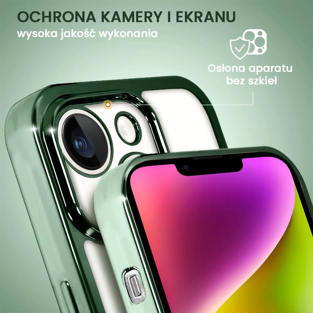 Etui do iPhone 14 Plus Magsafe Slim Crossbody, jak torebka, zielone