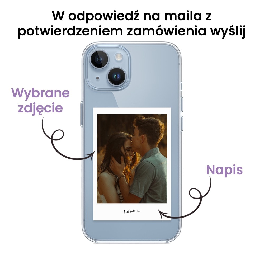Etui do iPhone 14 Plus Polaroid z własnym zdjęciem, upominek na prezent