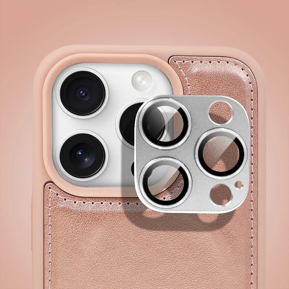 Etui do iPhone 14 Pro 3w1 Magsafe Double Book, zestaw etui oraz kabura z podstawką, różowe złoto