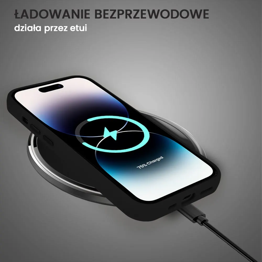 Etui do iPhone 14 Pro Max Arctic Stand, półprzeźroczyste, z osłoną aparatu i podstawką, czarne