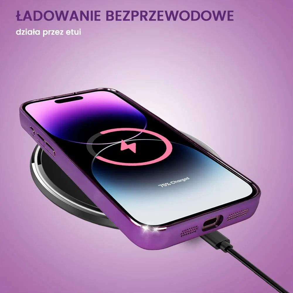 Etui do iPhone 14 Pro Camera High PRO z osłoną kamery, purpurowe