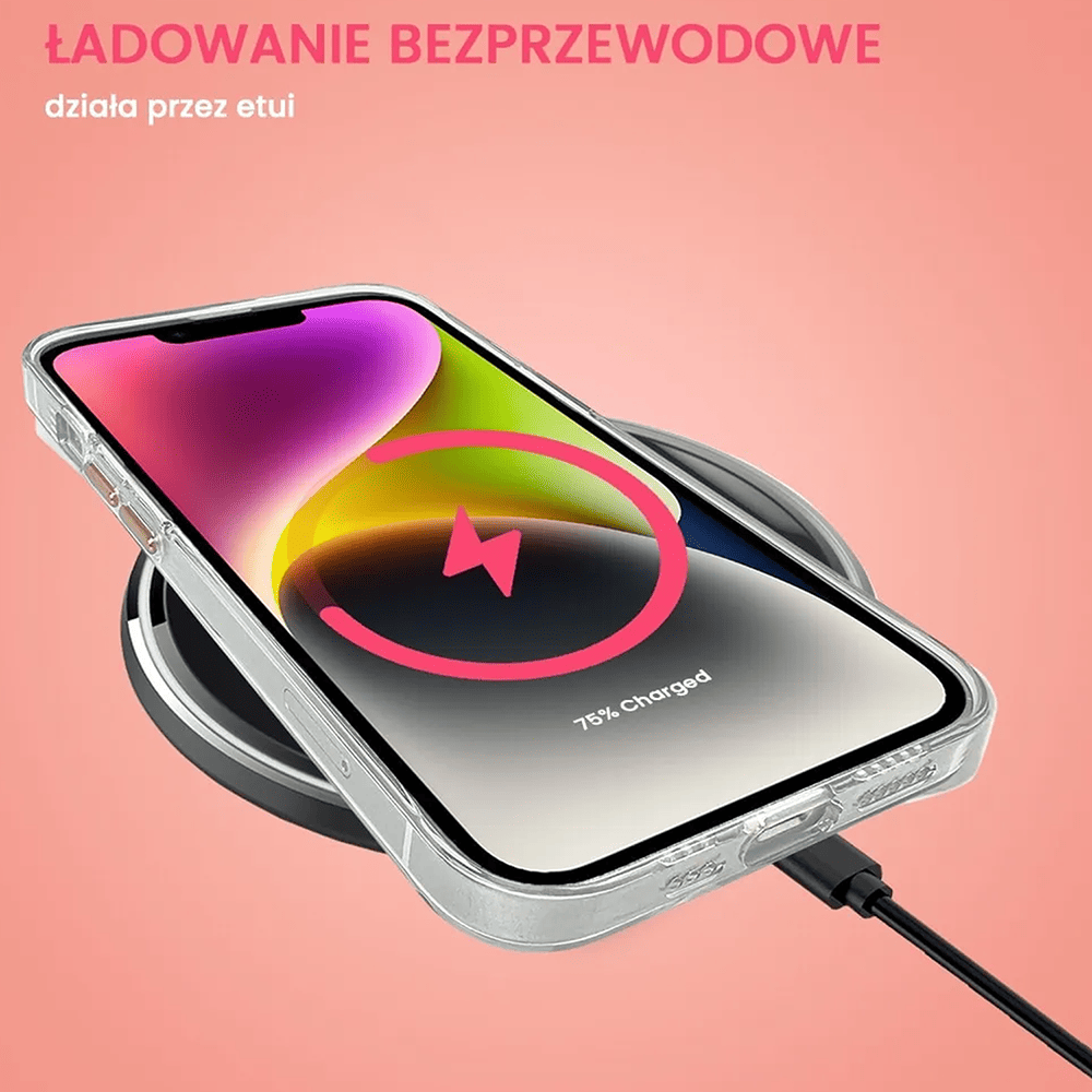 Etui do iPhone 14 Pro z MagSafe, metalowa, złota osłona aparatu, krystaliczny tył, złote przyciski