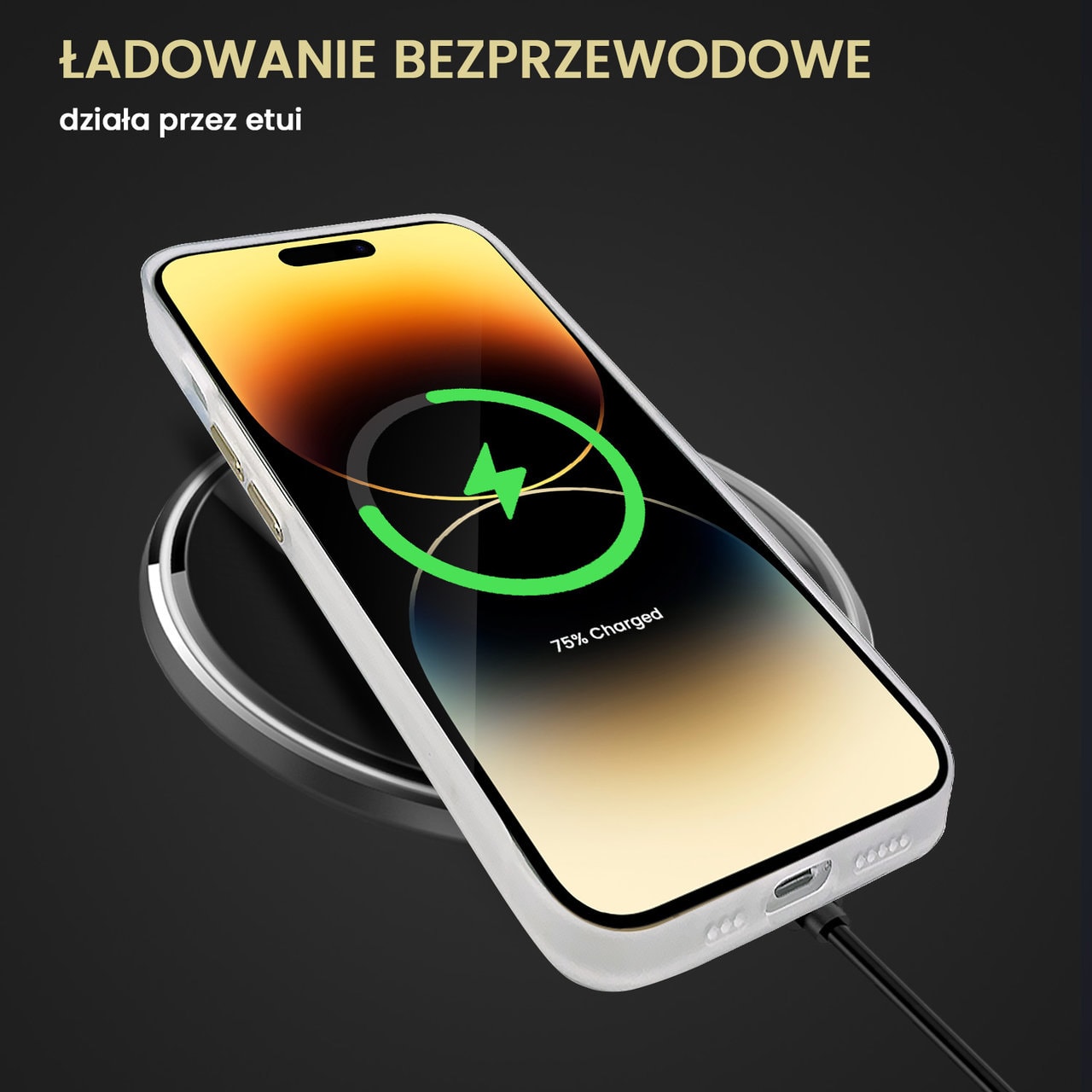 Etui do iPhone 14 Pro z MagSafe, metalowa, złota osłona aparatu, matowy niepalcujący tył, złote przyciski