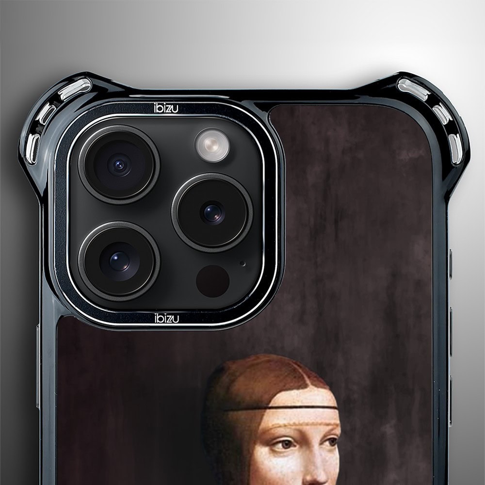 Etui do iPhone 14 Pro Max, Ibizu DropGuard Ultra z MagSafe, Leonardo Da Vinci, dama z kotem