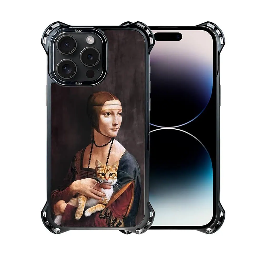 Etui do iPhone 14 Pro Max, Ibizu DropGuard Ultra z MagSafe, Leonardo Da Vinci, dama z kotem